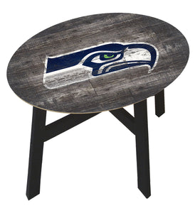 Seattle Seahawks Distressed Wood Side Table