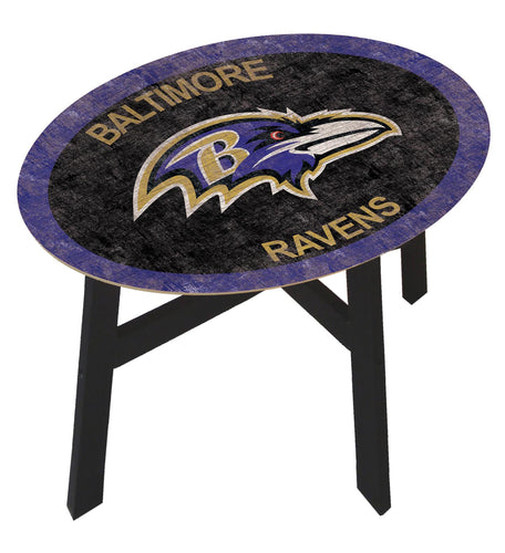 Baltimore Ravens Team Color Wood Side Table