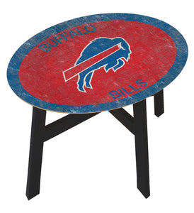 Buffalo Bills Team Color Wood Side Table