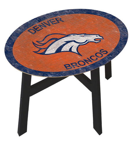 Denver Broncos Team Color Wood Side Table