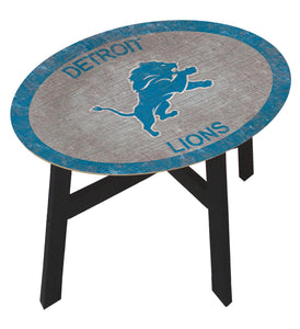 Detroit Lions Team Color Wood Side Table