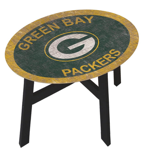 Green Bay Packers Team Color Wood Side Table