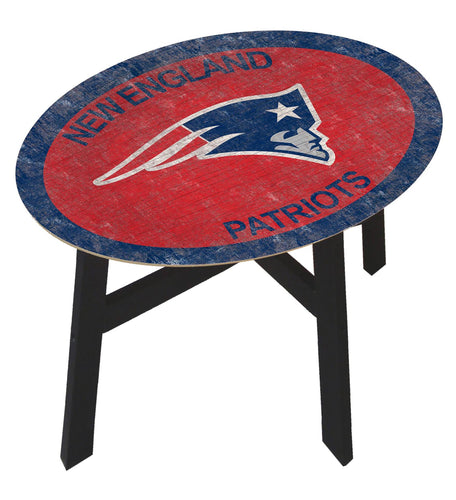 New England Patriots Team Color Wood Side Table