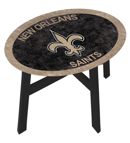 New Orleans Saints Team Color Wood Side Table