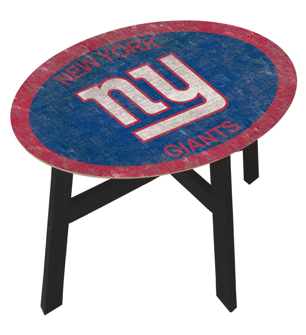 New York Giants Team Color Wood Side Table