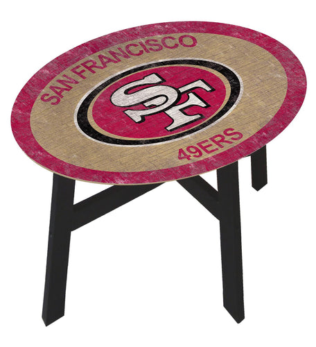San Francisco 49ers Team Color Wood Side Table
