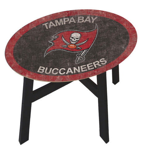 Tampa Bay Buccaneers Team Color Wood Side Table