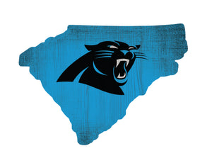 Carolina Panthers State Wood Sign