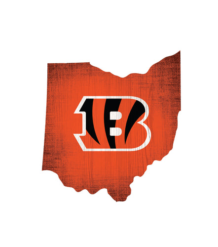 Cincinati Bengals wood sign