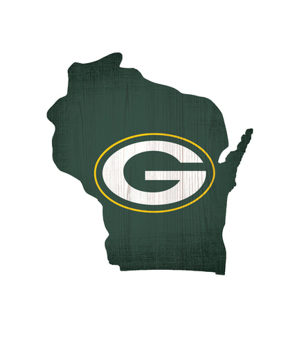 Green Bay Packers State Wood Sign