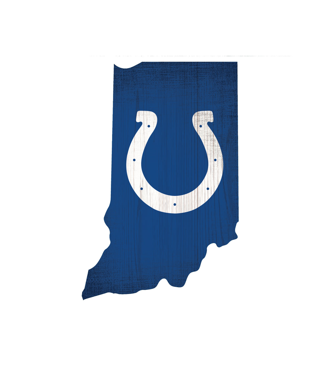 Indianapolis Colts State Wood Sign