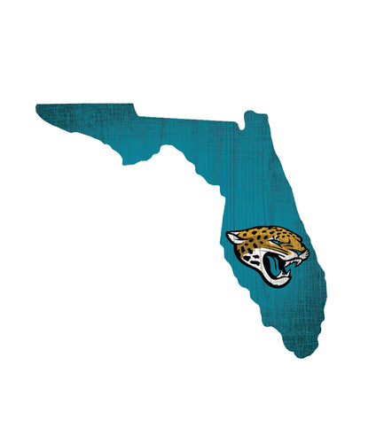 Jacksonville Jaguars State Wood Sign