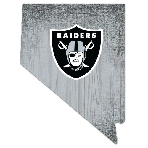 Las Vegas Raiders State Wood Sign