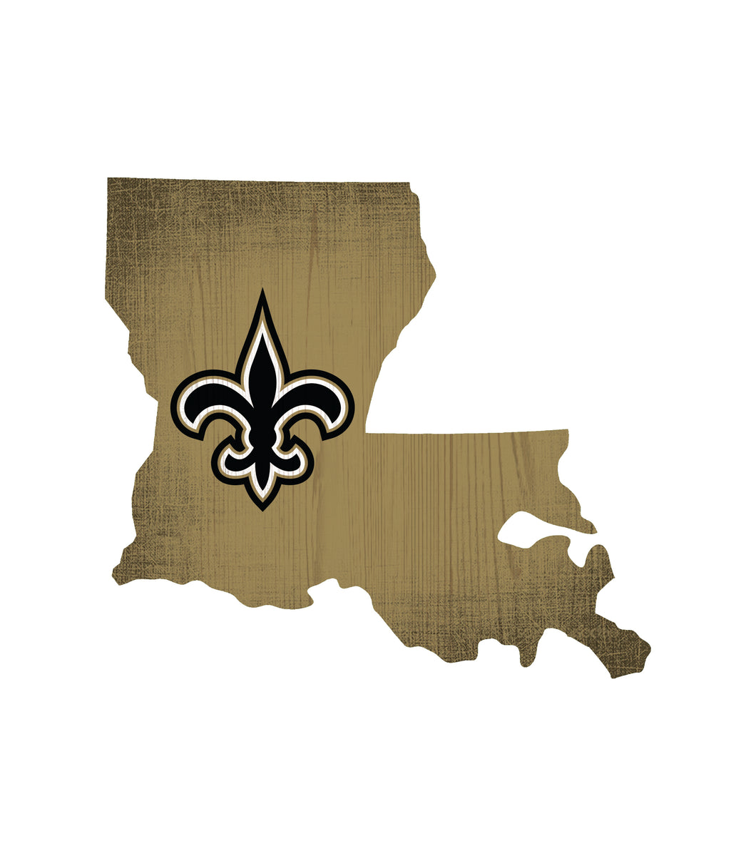 New Orleans Saints State Wood Sign
