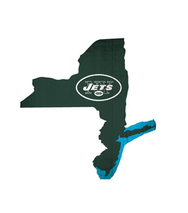 New York Jets State Wood Sign