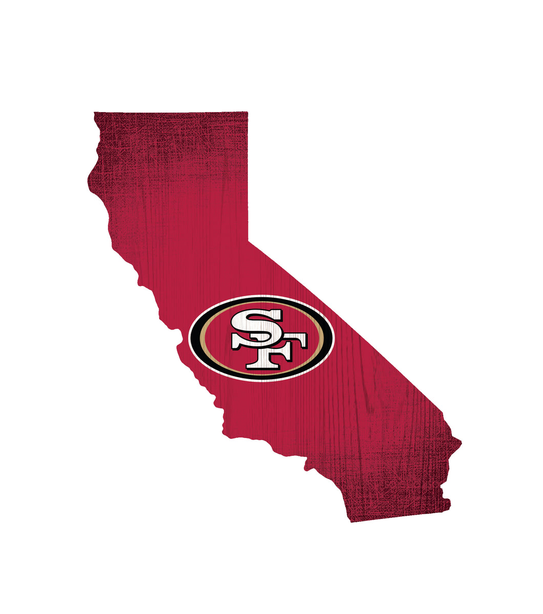 San Francisco 49ers State Wood Sign