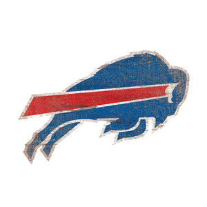 Buffalo Bills Distressed Logo Cutout Sign