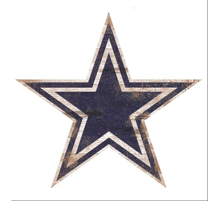 Dallas Cowboys Distressed Logo Cutout Sign
