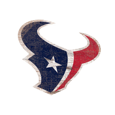 Houston Texans Distressed Logo Cutout Sign