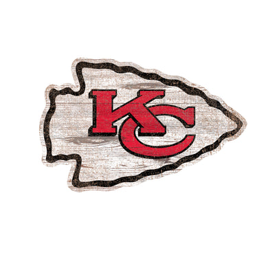 Kansas City Chiefs Distressed Logo Cutout Sign