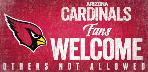 Arizona Cardinals Fans Welcome Wood Sign