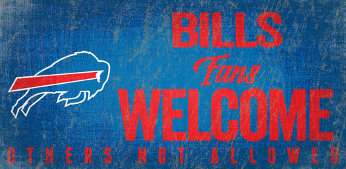 Buffalo Bills Fans Welcome Wood Sign