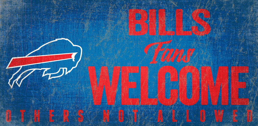 Buffalo Bills Fans Welcome Wood Sign