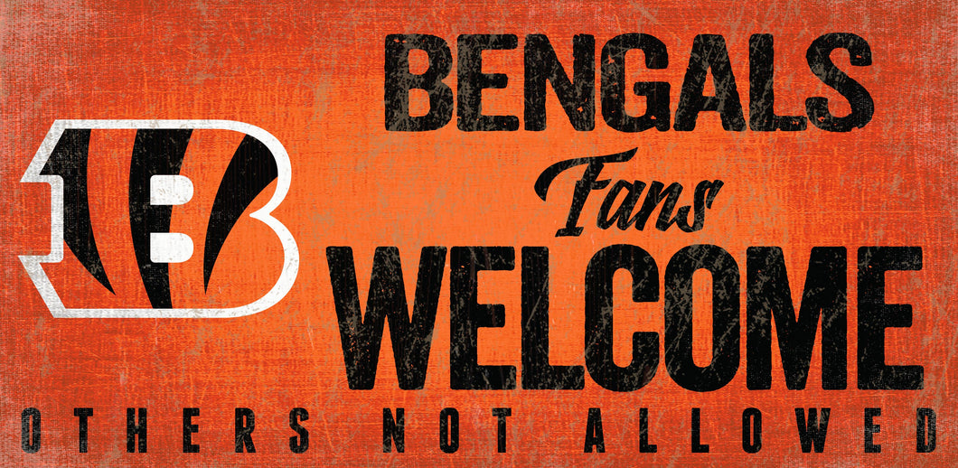 Fan Creations Cincinnati Bengals Logo Distressed State Sign