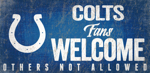 Indianapolis Colts Fans Welcome Wood Sign 