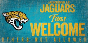 Jacksonville Jaguars Fans Welcome Wood Sign