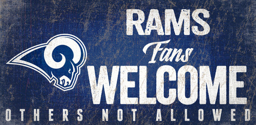 Los Angeles Rams Fans Welcome Wood Sign