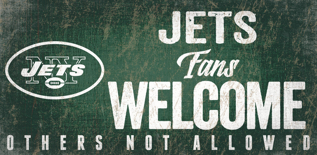 New York Jets Fans Welcome Wood Sign