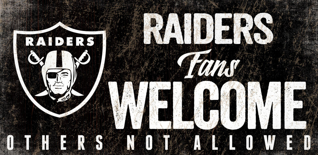Las Vegas Raiders Fans Welcome Wood Sign - 12