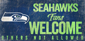 Seattle Seahawks Fans Welcome Wood Sign 