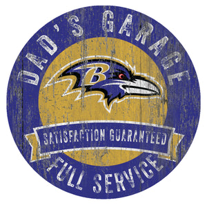 Baltimore Ravens Dad's Garage Sign