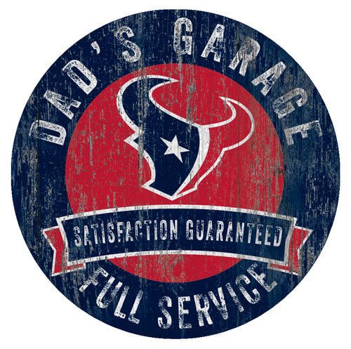 Houston Texans Dad's Garage Sign