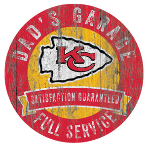 Kansas City Chiefs Dad's Garage Sign