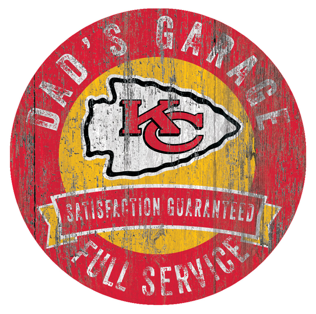 Kansas City Chiefs Dad's Garage Sign