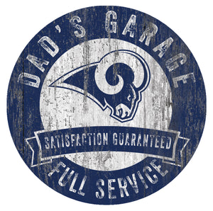 Los Angeles Rams Dad's Garage Sign
