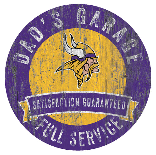 Minnesota Vikings Dad's Garage Sign