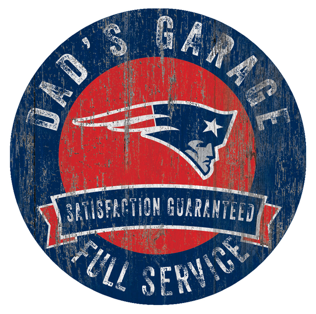 New England Patriots Dad's Garage Sign