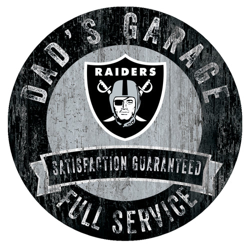 Oakland Raiders Dad's Garage Sign