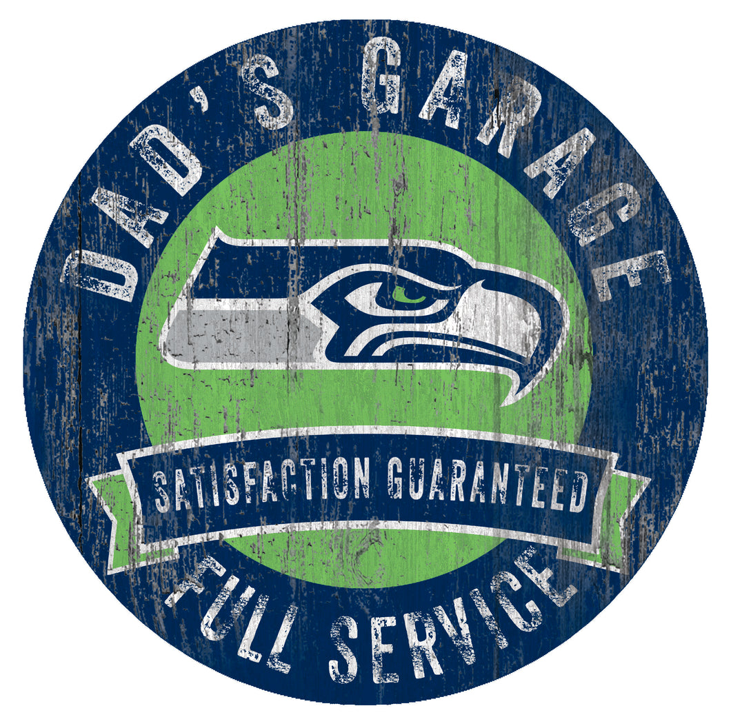 Seatte Seahawks Dad's Garage Sign