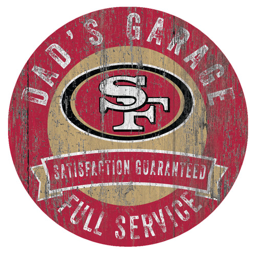 San Francisco 49ers Dad's Garage Sign