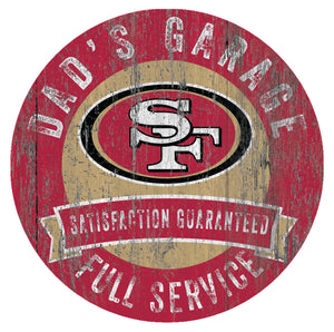 San Francisco 49ers Dad's Garage Sign