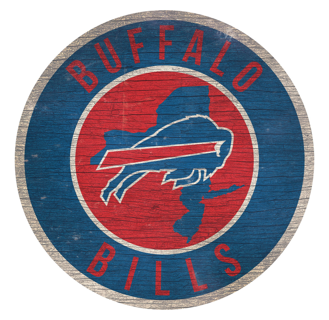 NFL Buffalo Bills Distressed Logo Cutout Sign