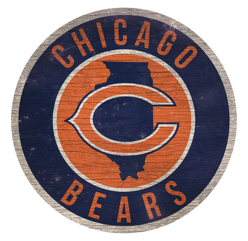 Chicago Bears Circle State Sign - 12