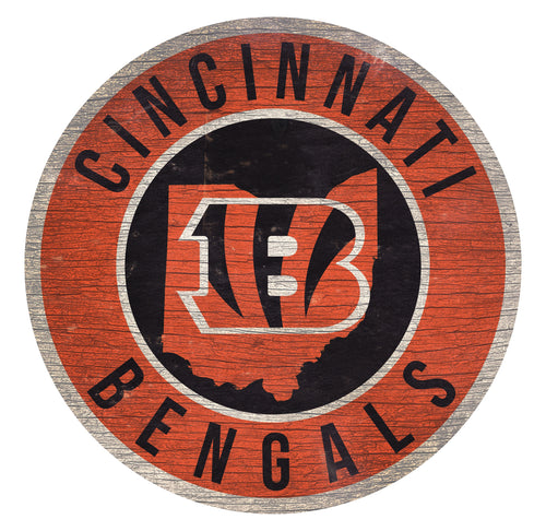 Cincinniti Bengals Circle State Sign - 12