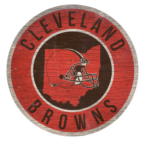 Cleveland Browns Circle State Sign - 12