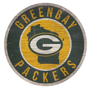 Green Bay Packers Circle State Sign - 12"